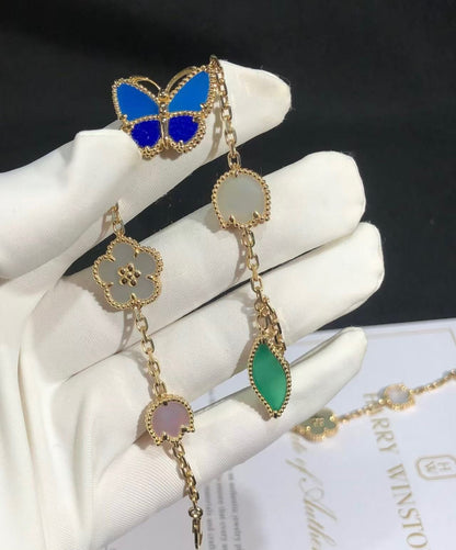 [Polaidi Jewelry]LUCKY SPRING BUTTERFLY 5 MOTIF BRACELET