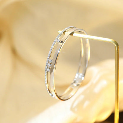 [Polaidi Jewelry]Move Romane Diamond Bangle Bracelet