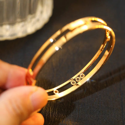 [Polaidi Jewelry]Move Romane Diamond Bangle Bracelet