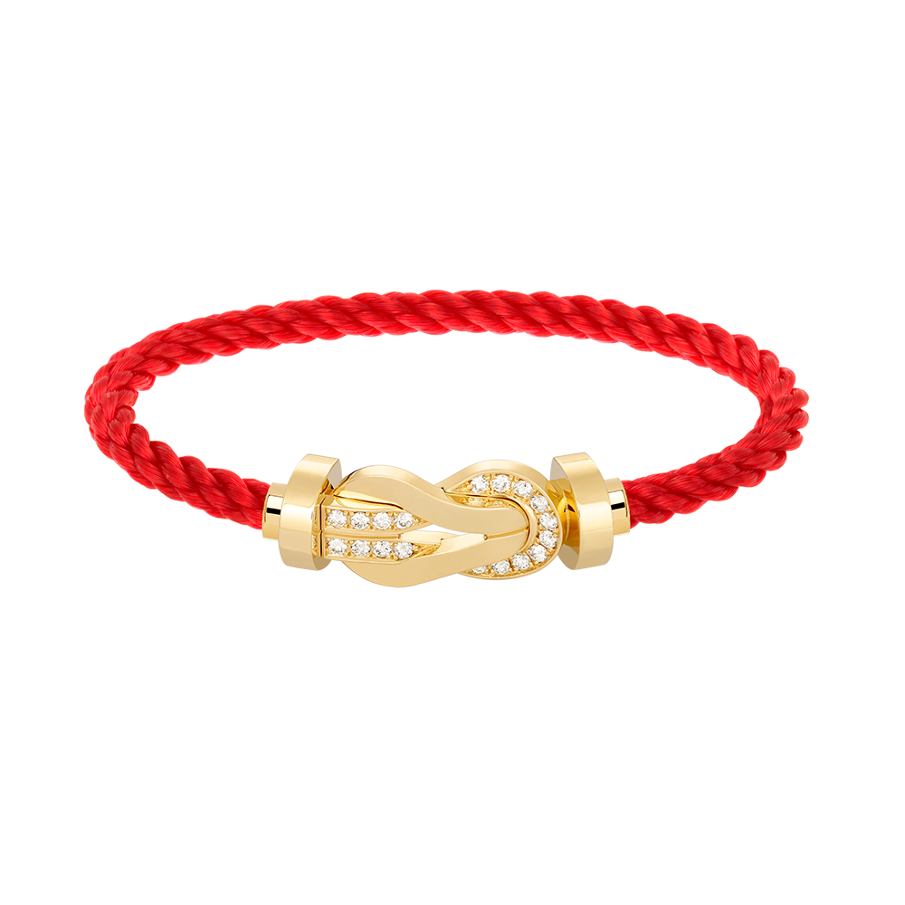 [：Polaidi Jewelry]CHANCE LARGE 8 FIGURE BUCKLE HALF DIAMOND BRACELET GOLD