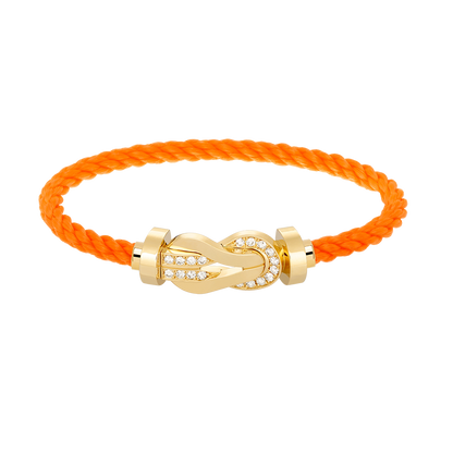 [：Polaidi Jewelry]CHANCE LARGE 8 FIGURE BUCKLE HALF DIAMOND BRACELET GOLD