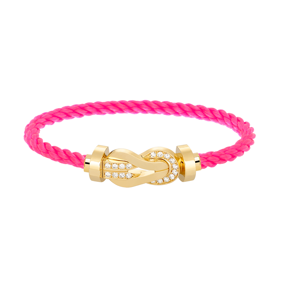 [：Polaidi Jewelry]CHANCE LARGE 8 FIGURE BUCKLE HALF DIAMOND BRACELET GOLD