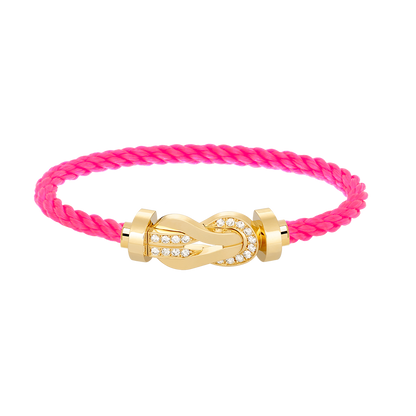 [：Polaidi Jewelry]CHANCE LARGE 8 FIGURE BUCKLE HALF DIAMOND BRACELET GOLD