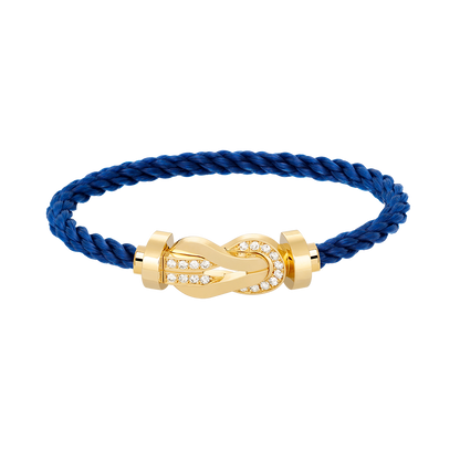 [：Polaidi Jewelry]CHANCE LARGE 8 FIGURE BUCKLE HALF DIAMOND BRACELET GOLD
