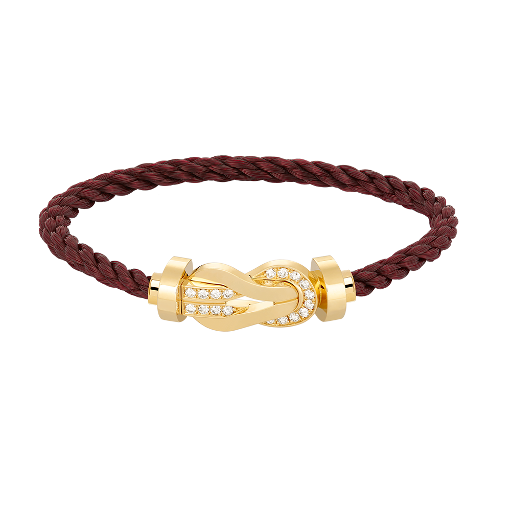 [：Polaidi Jewelry]CHANCE LARGE 8 FIGURE BUCKLE HALF DIAMOND BRACELET GOLD