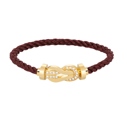 [Polaidi Jewelry]CHANCE LARGE 8 FIGURE BUCKLE HALF DIAMOND BRACELET GOLD