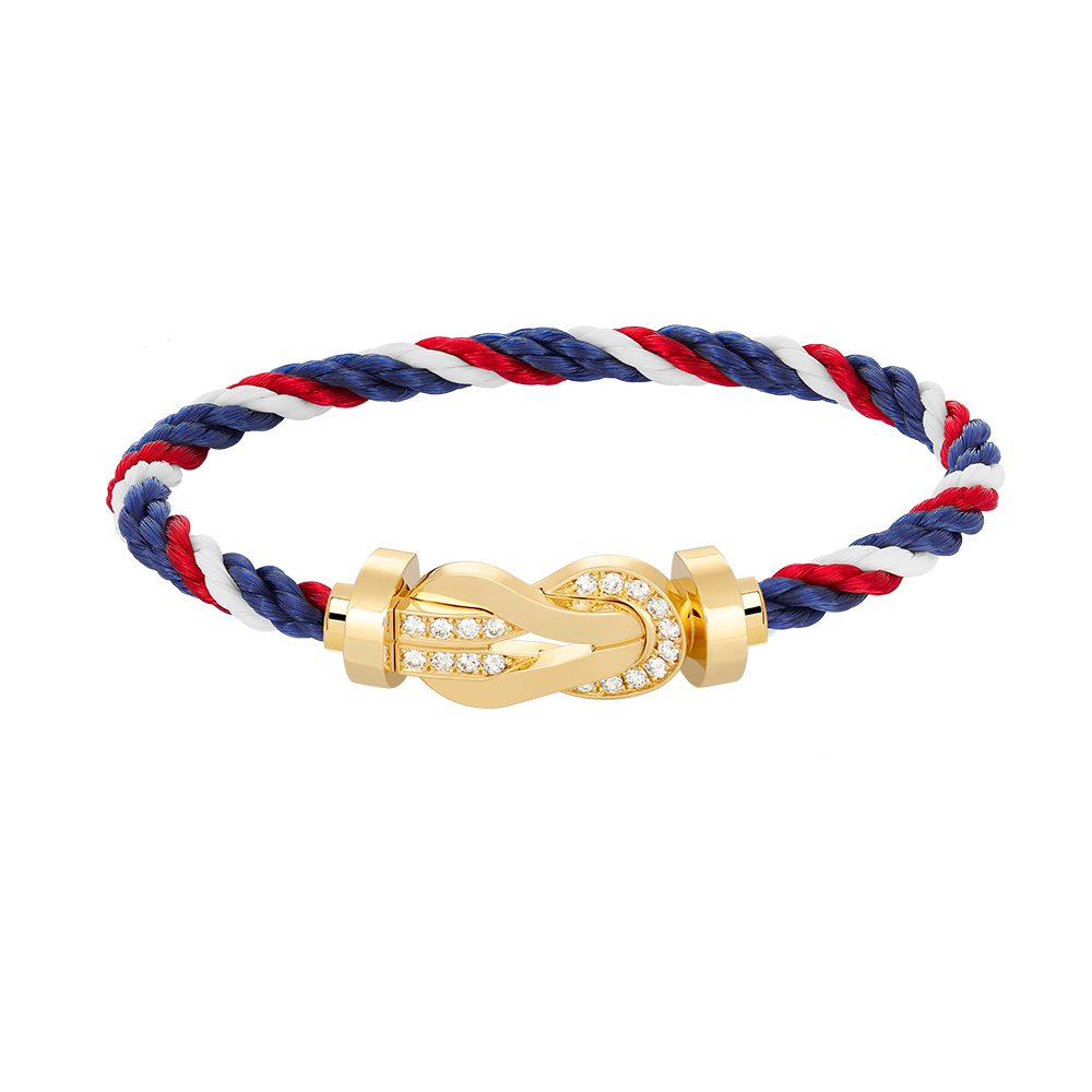 [：Polaidi Jewelry]CHANCE LARGE 8 FIGURE BUCKLE HALF DIAMOND BRACELET GOLD