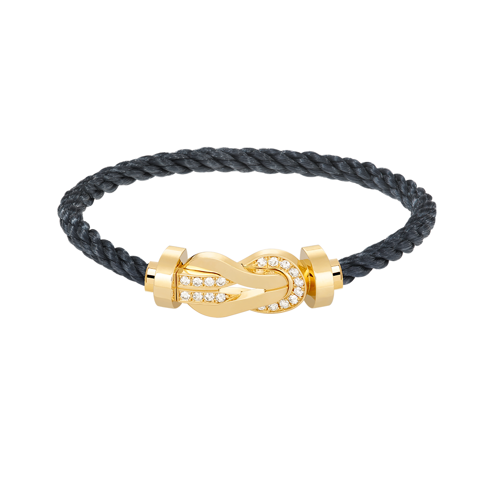 [：Polaidi Jewelry]CHANCE LARGE 8 FIGURE BUCKLE HALF DIAMOND BRACELET GOLD