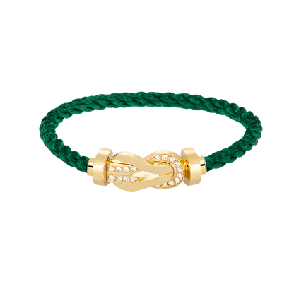 [Polaidi Jewelry]CHANCE LARGE 8 FIGURE BUCKLE HALF DIAMOND BRACELET GOLD