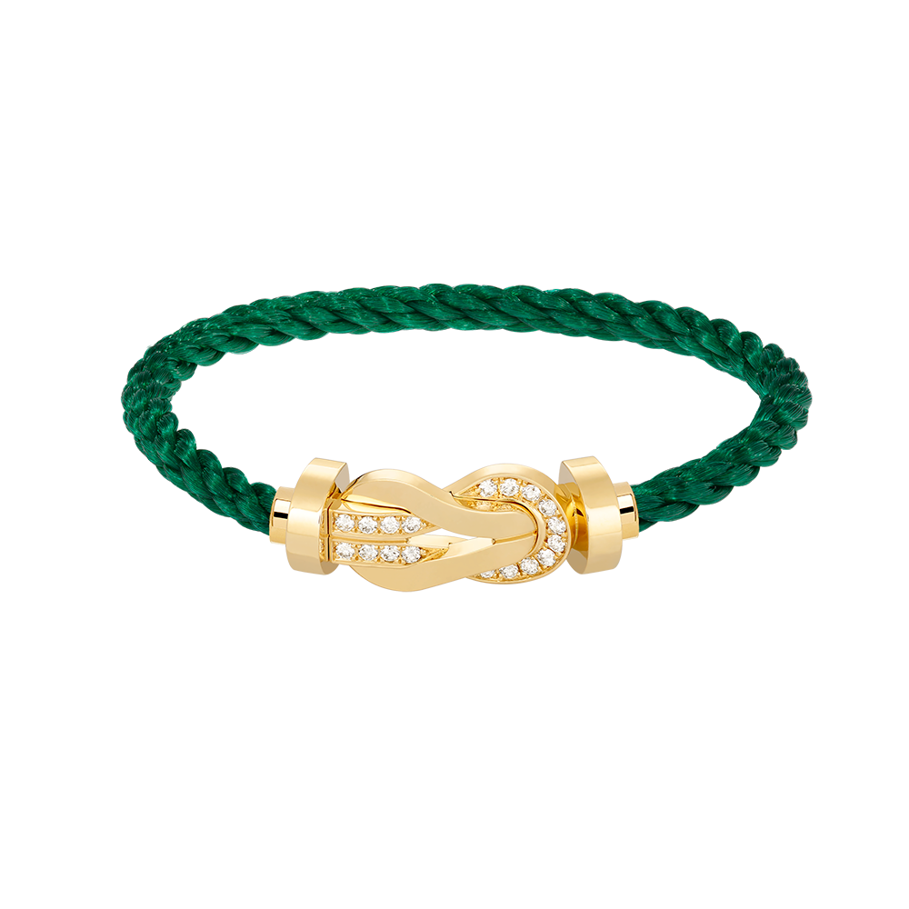 [：Polaidi Jewelry]CHANCE LARGE 8 FIGURE BUCKLE HALF DIAMOND BRACELET GOLD