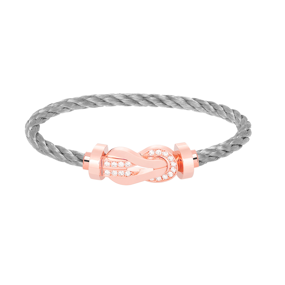 [：Polaidi Jewelry]CHANCE LARGE 8 FIGURE BUCKLE HALF DIAMOND BRACELET ROSE GOLD