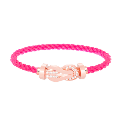 [：Polaidi Jewelry]CHANCE LARGE 8 FIGURE BUCKLE HALF DIAMOND BRACELET ROSE GOLD