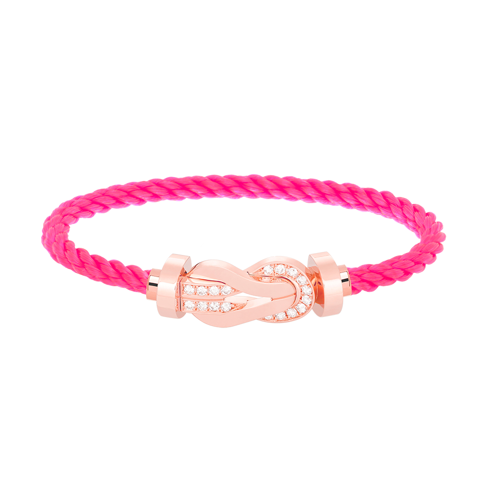[Polaidi Jewelry]CHANCE LARGE 8 FIGURE BUCKLE HALF DIAMOND BRACELET ROSE GOLD