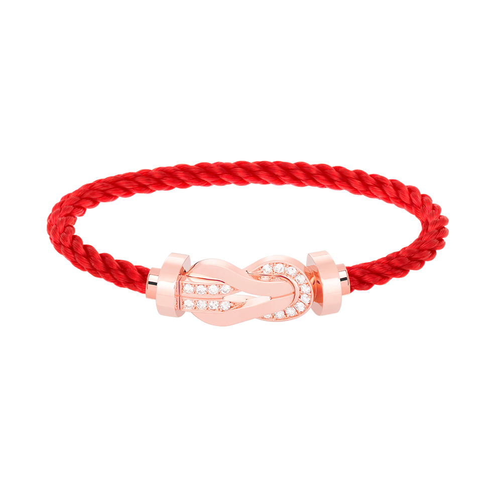 [：Polaidi Jewelry]CHANCE LARGE 8 FIGURE BUCKLE HALF DIAMOND BRACELET ROSE GOLD
