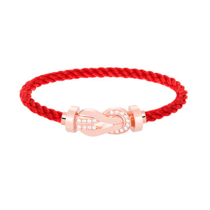 [：Polaidi Jewelry]CHANCE LARGE 8 FIGURE BUCKLE HALF DIAMOND BRACELET ROSE GOLD