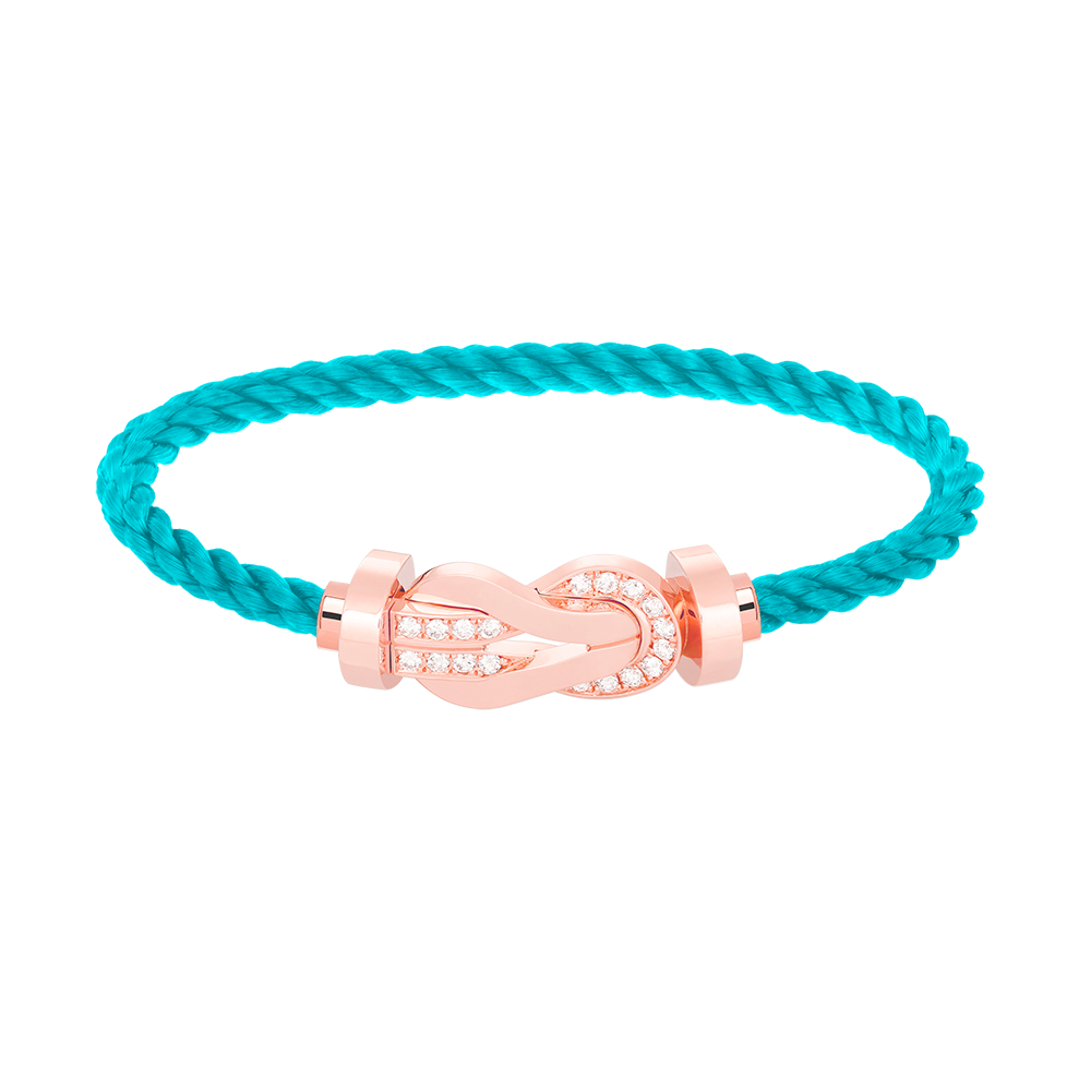 [：Polaidi Jewelry]CHANCE LARGE 8 FIGURE BUCKLE HALF DIAMOND BRACELET ROSE GOLD