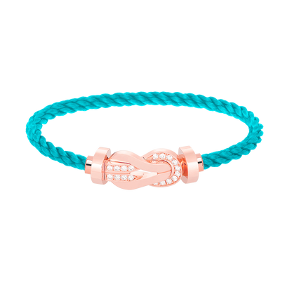 [Polaidi Jewelry]CHANCE LARGE 8 FIGURE BUCKLE HALF DIAMOND BRACELET ROSE GOLD