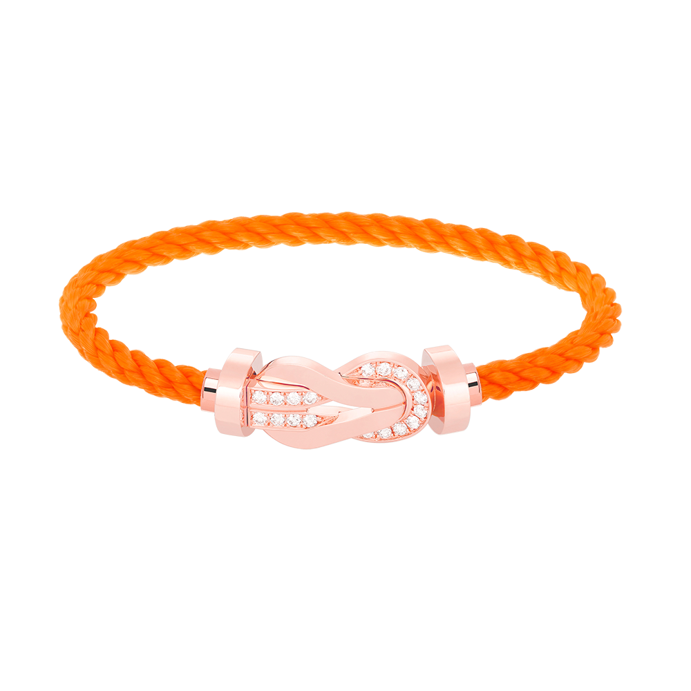 [：Polaidi Jewelry]CHANCE LARGE 8 FIGURE BUCKLE HALF DIAMOND BRACELET ROSE GOLD