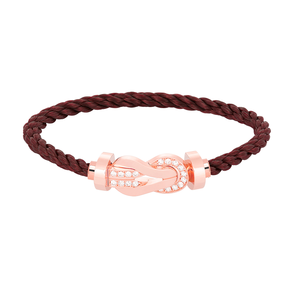 [Polaidi Jewelry]CHANCE LARGE 8 FIGURE BUCKLE HALF DIAMOND BRACELET ROSE GOLD
