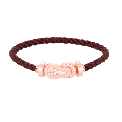 [：Polaidi Jewelry]CHANCE LARGE 8 FIGURE BUCKLE HALF DIAMOND BRACELET ROSE GOLD