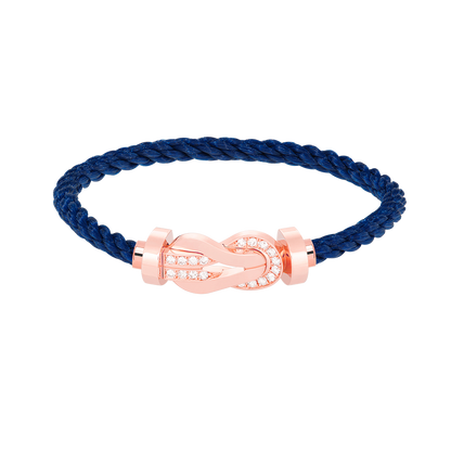 [：Polaidi Jewelry]CHANCE LARGE 8 FIGURE BUCKLE HALF DIAMOND BRACELET ROSE GOLD