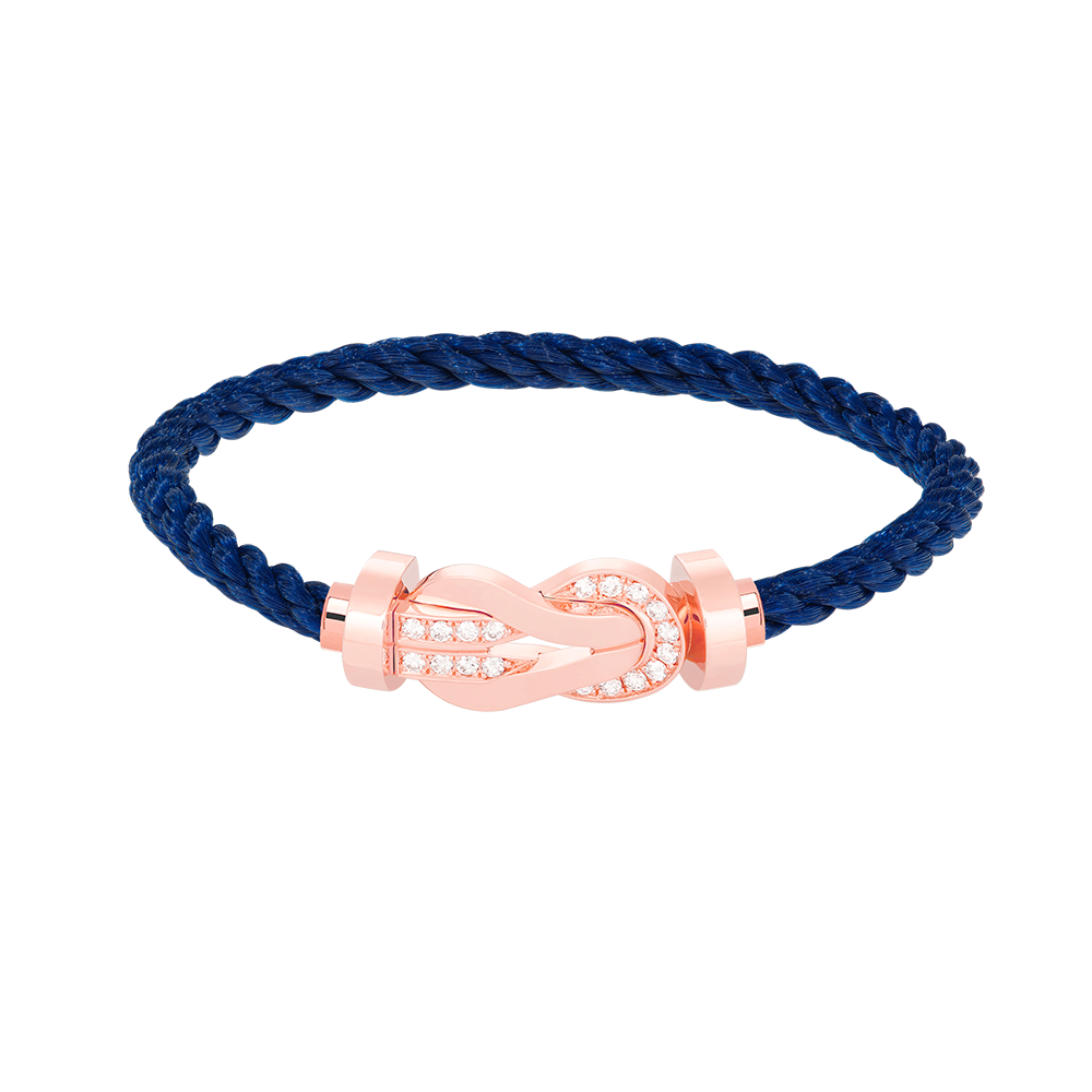 [Polaidi Jewelry]CHANCE LARGE 8 FIGURE BUCKLE HALF DIAMOND BRACELET ROSE GOLD