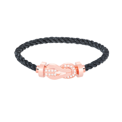 [：Polaidi Jewelry]CHANCE LARGE 8 FIGURE BUCKLE HALF DIAMOND BRACELET ROSE GOLD