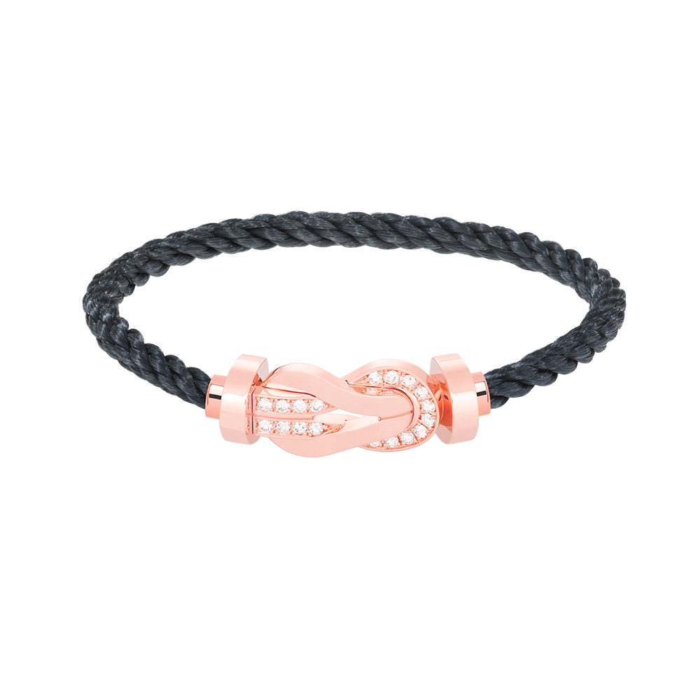 [Polaidi Jewelry]CHANCE LARGE 8 FIGURE BUCKLE HALF DIAMOND BRACELET ROSE GOLD