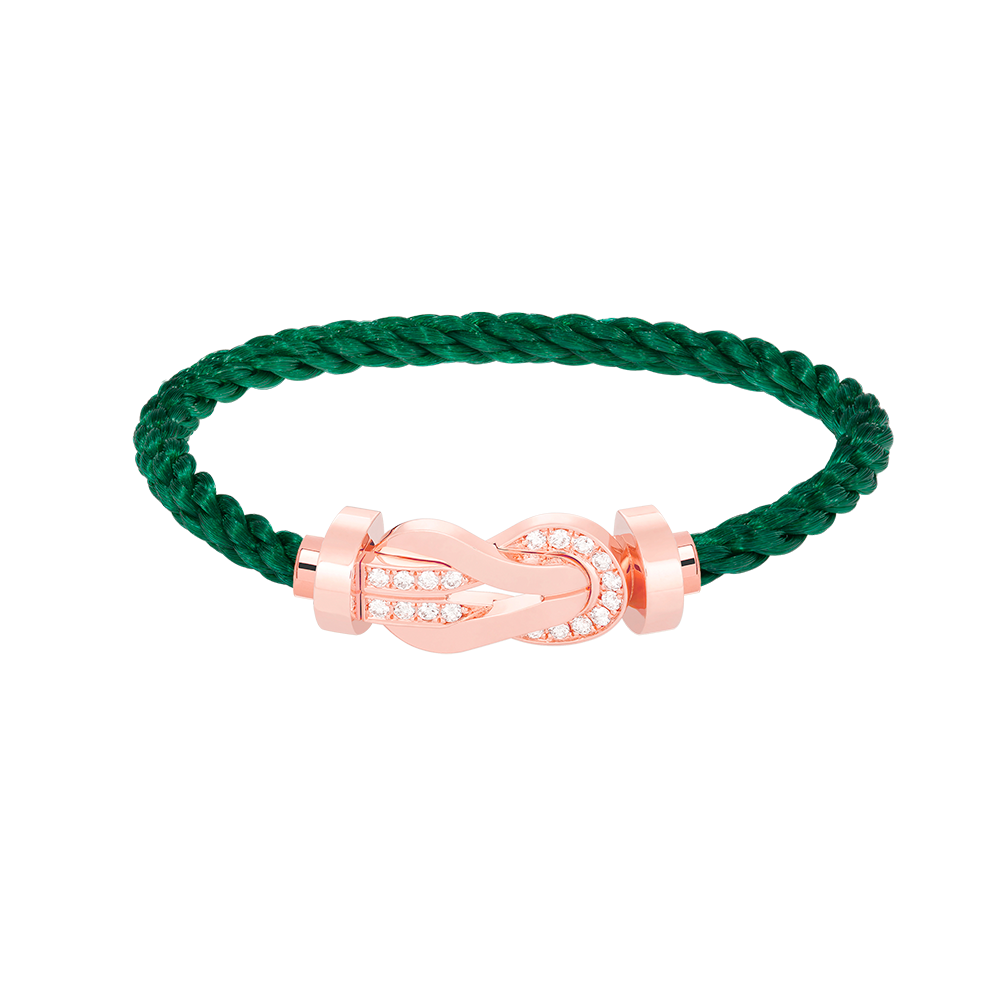 [：Polaidi Jewelry]CHANCE LARGE 8 FIGURE BUCKLE HALF DIAMOND BRACELET ROSE GOLD