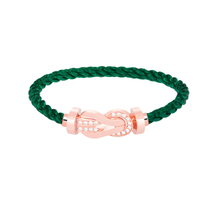 [：Polaidi Jewelry]CHANCE LARGE 8 FIGURE BUCKLE HALF DIAMOND BRACELET ROSE GOLD