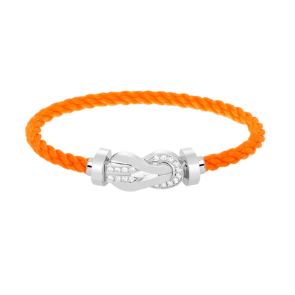 [：Polaidi Jewelry]CHANCE LARGE 8 FIGURE BUCKLE HALF DIAMOND BRACELET SILVER