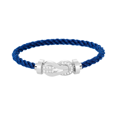 [：Polaidi Jewelry]CHANCE LARGE 8 FIGURE BUCKLE HALF DIAMOND BRACELET SILVER