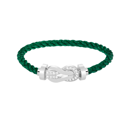 [：Polaidi Jewelry]CHANCE LARGE 8 FIGURE BUCKLE HALF DIAMOND BRACELET SILVER