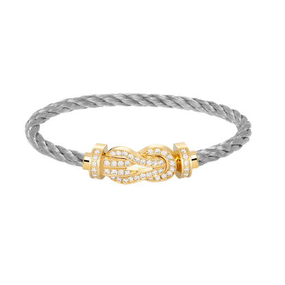 [：Polaidi Jewelry]CHANCE LARGE 8 FIGURE BUCKLE FULLDIAMOND BRACELET GOLD