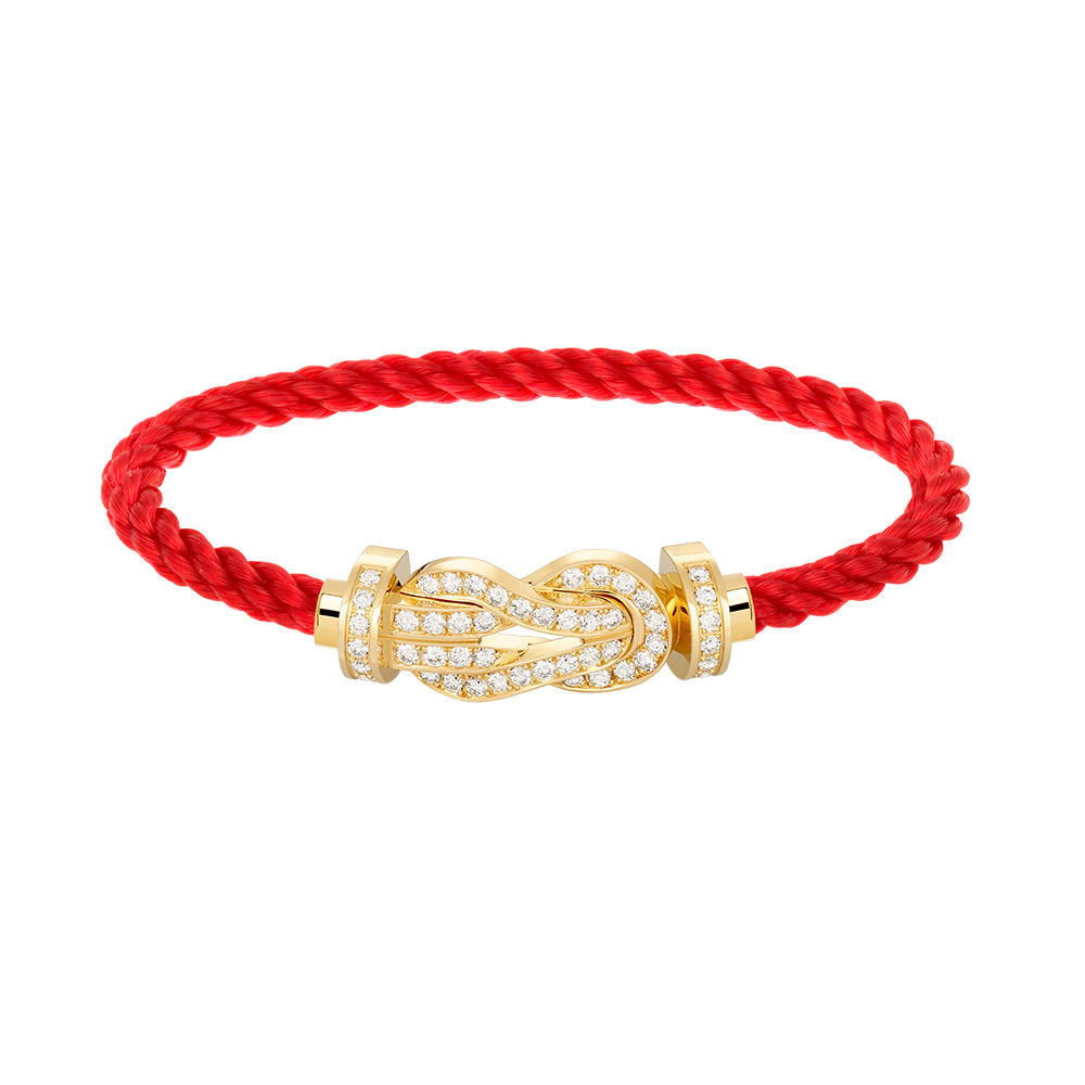 [Polaidi Jewelry]CHANCE LARGE 8 FIGURE BUCKLE FULLDIAMOND BRACELET GOLD