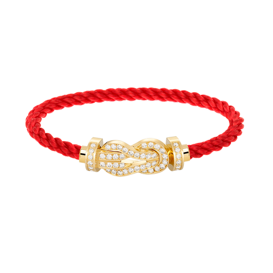 [Polaidi Jewelry]CHANCE LARGE 8 FIGURE BUCKLE FULLDIAMOND BRACELET GOLD