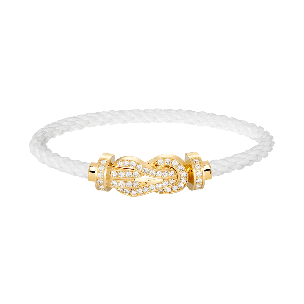[Polaidi Jewelry]CHANCE LARGE 8 FIGURE BUCKLE FULLDIAMOND BRACELET GOLD