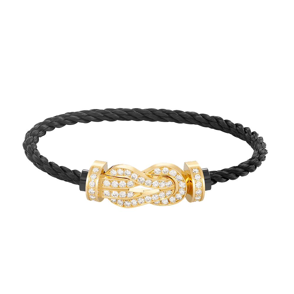 [：Polaidi Jewelry]CHANCE LARGE 8 FIGURE BUCKLE FULLDIAMOND BRACELET GOLD