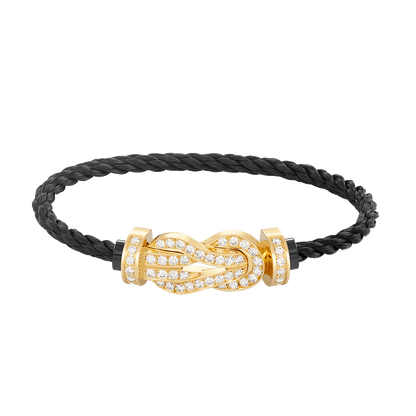 [Polaidi Jewelry]CHANCE LARGE 8 FIGURE BUCKLE FULLDIAMOND BRACELET GOLD