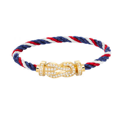 [：Polaidi Jewelry]CHANCE LARGE 8 FIGURE BUCKLE FULLDIAMOND BRACELET GOLD