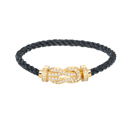 [Polaidi Jewelry]CHANCE LARGE 8 FIGURE BUCKLE FULLDIAMOND BRACELET GOLD