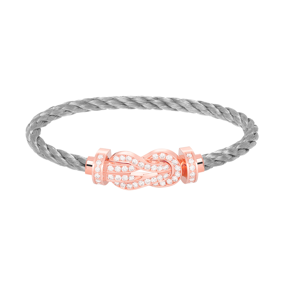 [Polaidi Jewelry]CHANCE LARGE 8 FIGURE BUCKLE FULL DIAMOND BRACELET ROSE GOLD