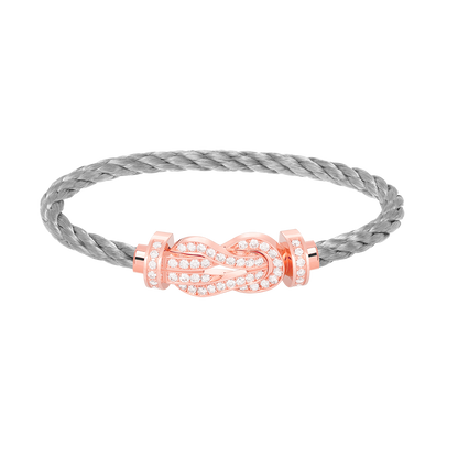 [Polaidi Jewelry]CHANCE LARGE 8 FIGURE BUCKLE FULL DIAMOND BRACELET ROSE GOLD