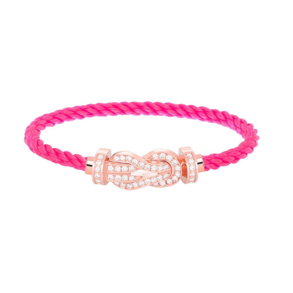 [Polaidi Jewelry]CHANCE LARGE 8 FIGURE BUCKLE FULL DIAMOND BRACELET ROSE GOLD