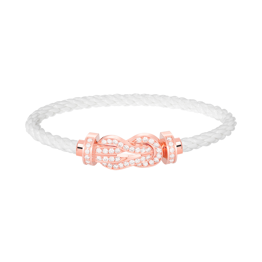 [Polaidi Jewelry]CHANCE LARGE 8 FIGURE BUCKLE FULL DIAMOND BRACELET ROSE GOLD