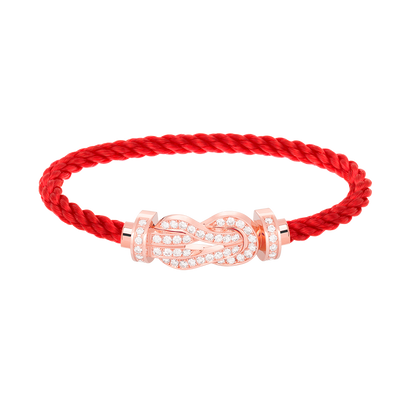 [：Polaidi Jewelry]CHANCE LARGE 8 FIGURE BUCKLE FULL DIAMOND BRACELET ROSE GOLD