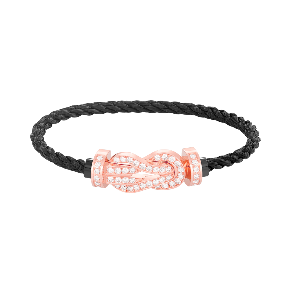 [：Polaidi Jewelry]CHANCE LARGE 8 FIGURE BUCKLE FULL DIAMOND BRACELET ROSE GOLD