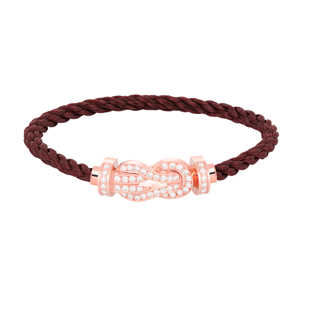 [：Polaidi Jewelry]CHANCE LARGE 8 FIGURE BUCKLE FULL DIAMOND BRACELET ROSE GOLD
