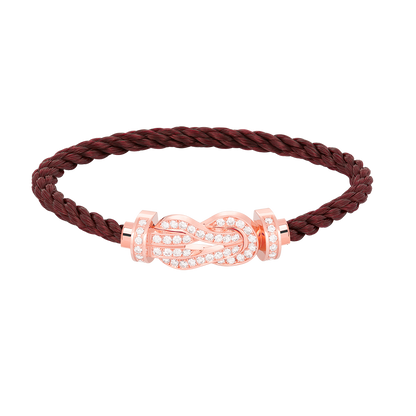 [：Polaidi Jewelry]CHANCE LARGE 8 FIGURE BUCKLE FULL DIAMOND BRACELET ROSE GOLD
