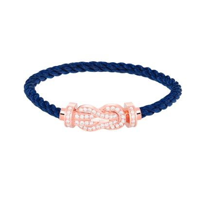 [Polaidi Jewelry]CHANCE LARGE 8 FIGURE BUCKLE FULL DIAMOND BRACELET ROSE GOLD